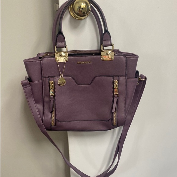 BIG BUDDHA PURPLE CROSSBODY/SHOULDER CONVERTIBLE BAG LIKE NEW CONDITION - Picture 2 of 16